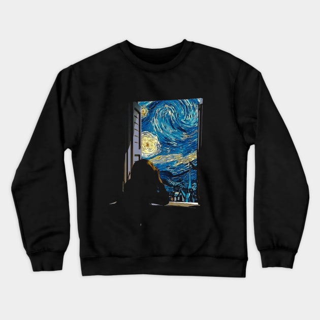 Vangogh Viewe Crewneck Sweatshirt by Nature